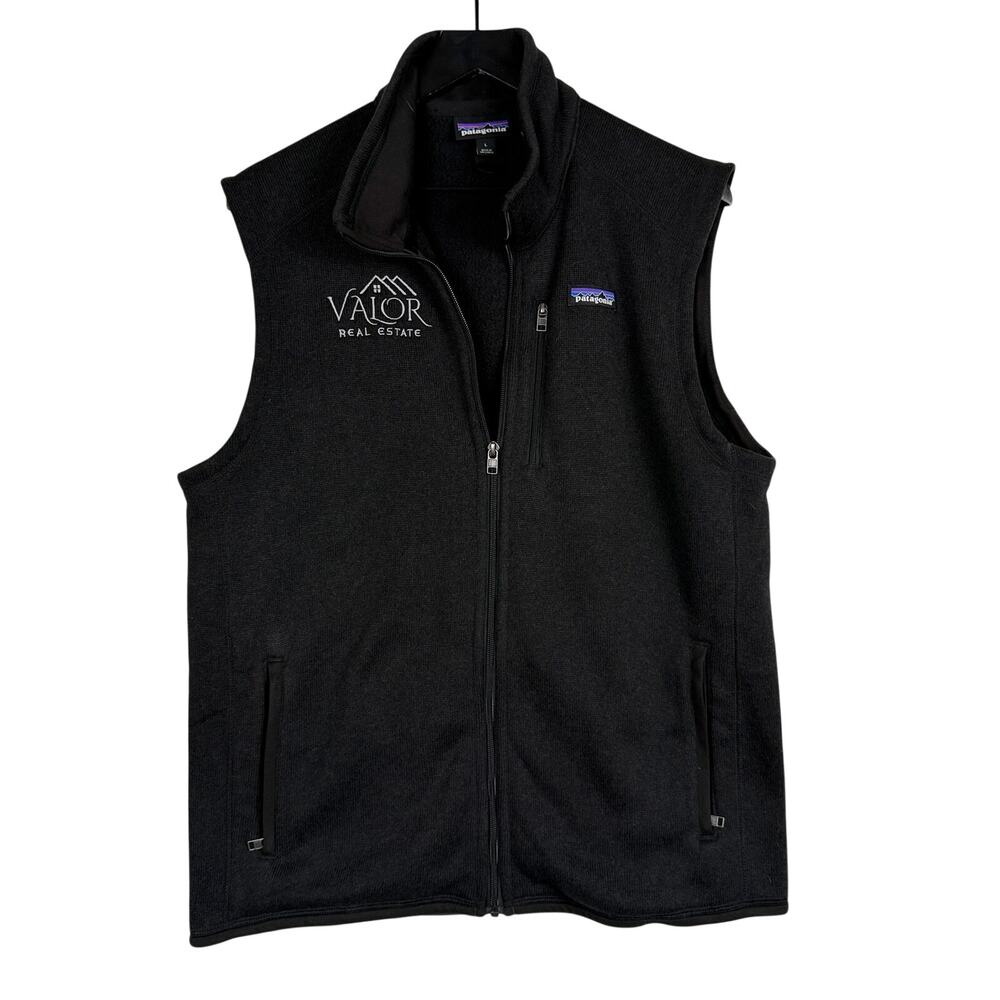 Patagonia Mens Better Sweater Fleece Vest Black COMPANY LOGO - L